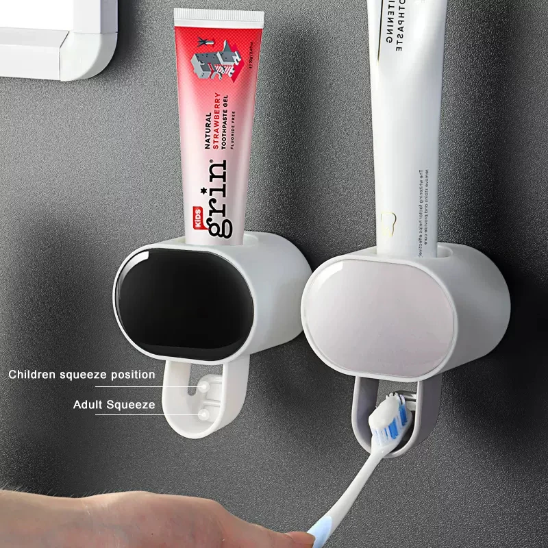 hot sale Household Automatic Toothpaste Dispenser Squeezer Bathroom Plastic Wall Mounted Toothpaste Dispenser