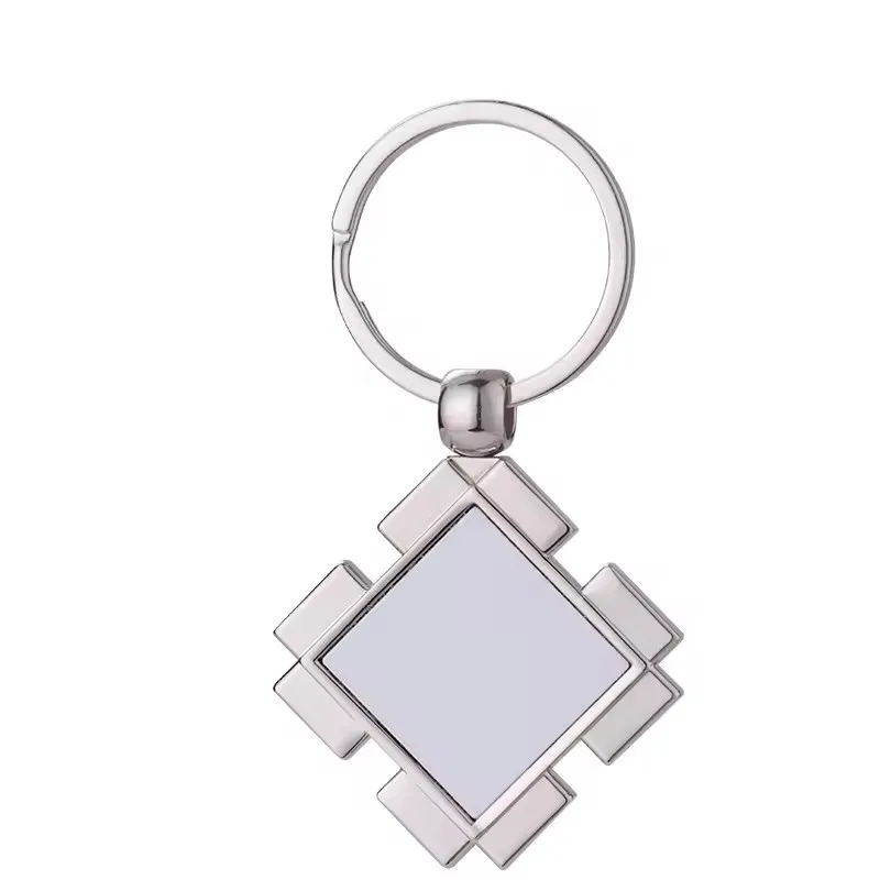 Wholesale Custom Logo Keychain Sublimation Alloy and Zinc Metal Light Keyring Leather Material for Souvenir Use