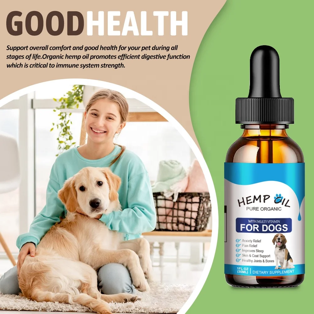 Customized Logo Private Label calming hemp seed oil for dogs and cats for sale