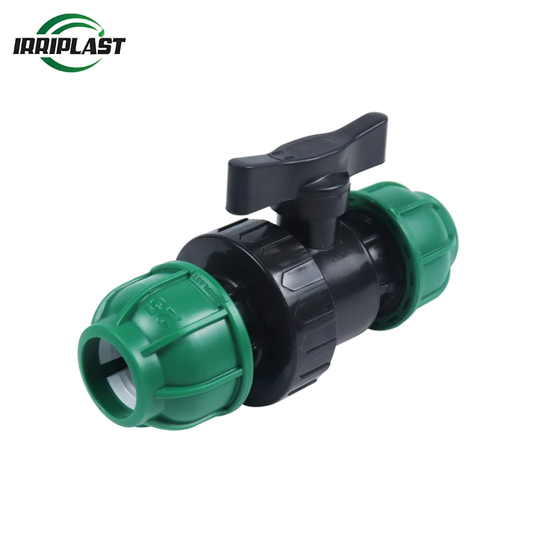 Irriplast High Quality Plastic PP Single Union HDPE PP Ball Valve for Farm Irrigation