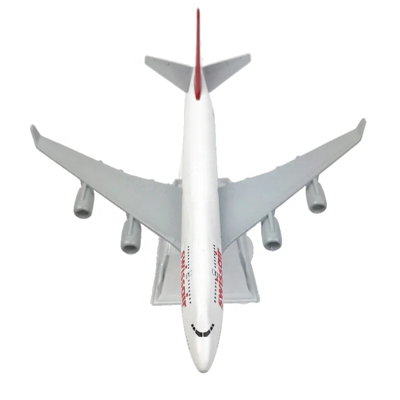 Подарочная Шкала 1:400 16 см B747 настольный декоративный самолет швейцарской авиакомпании