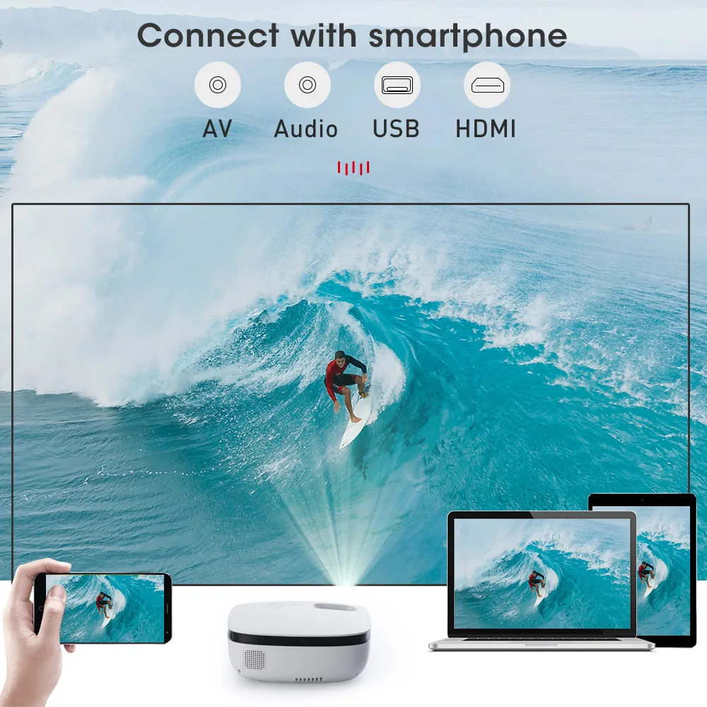 Oem Odm Логотип родной 1080P Full Hd Led Lcd домашний кинотеатр портативный умный видеопроектор