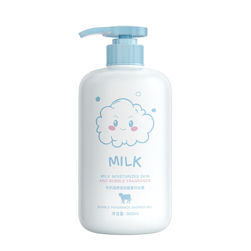 OEM Milk Body Wash Deeply Nourishing Organic Shower Gel for Whitening Liquid Form Moisturizing Bubble Features Private Label