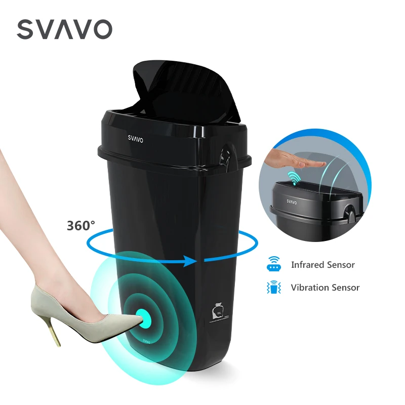 cubo de basura Automatic lady Sanitary pad bin Plastic waste bin 12L nappy garbage can baby diaper bucket with Lid trash can