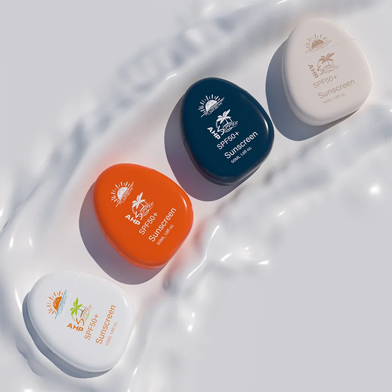 50ml innovative sunscreen container packaging tube HDPE foundation oval shaped cosmetic cream skincare packaging tube