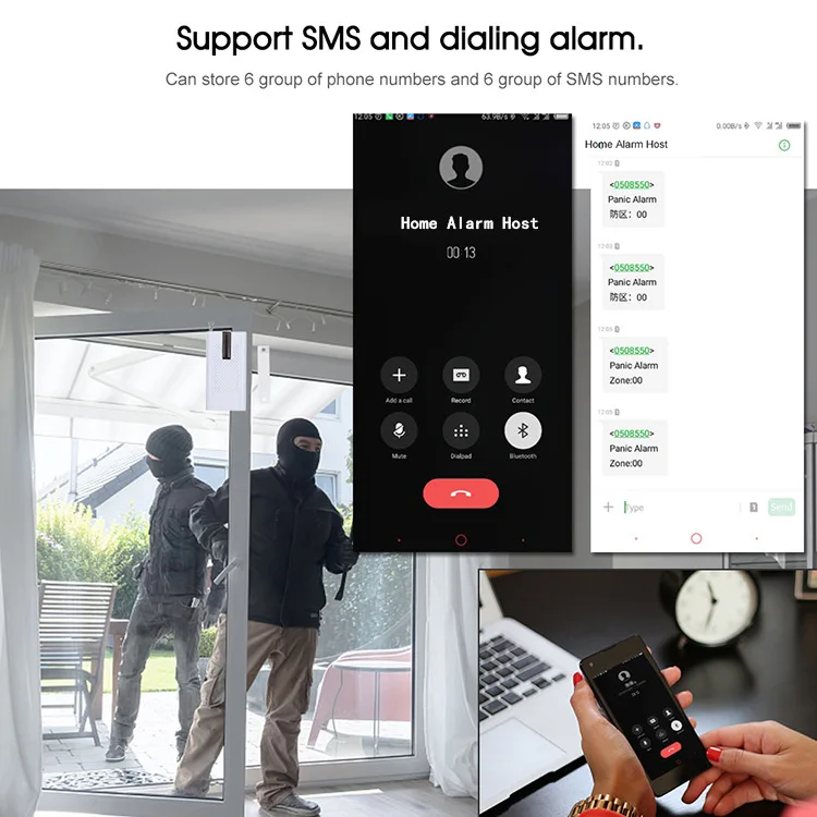 Lyailot New WIFI+GSM+PSTN anti-theft alarm WIFI alarm APP control wifi alarm system