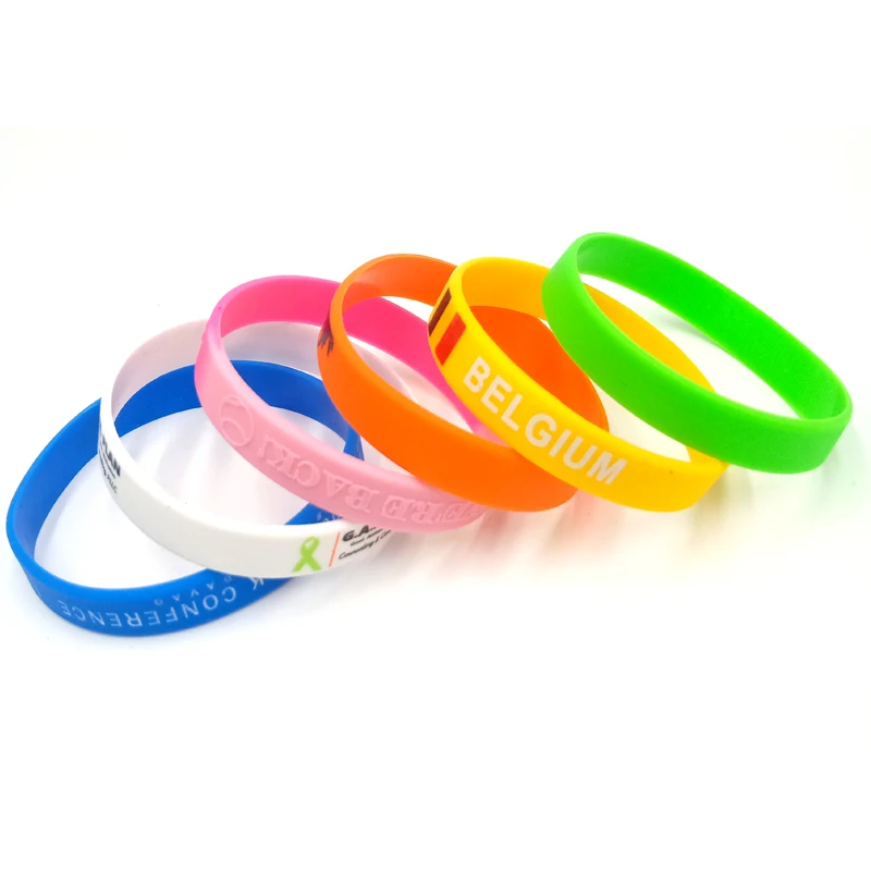 Personalized Silicone Wristbands Rubber Bracelets For Team Football Basketball Gifts