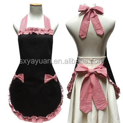 Alibaba wholesale new product white apron ruffles apron kitchen sink