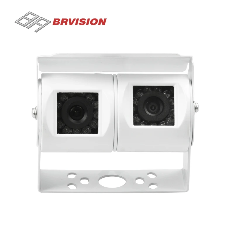Motorhome Camera Dual Lens Rearview 95degree 120degree view angle backup car reversing aid camera white