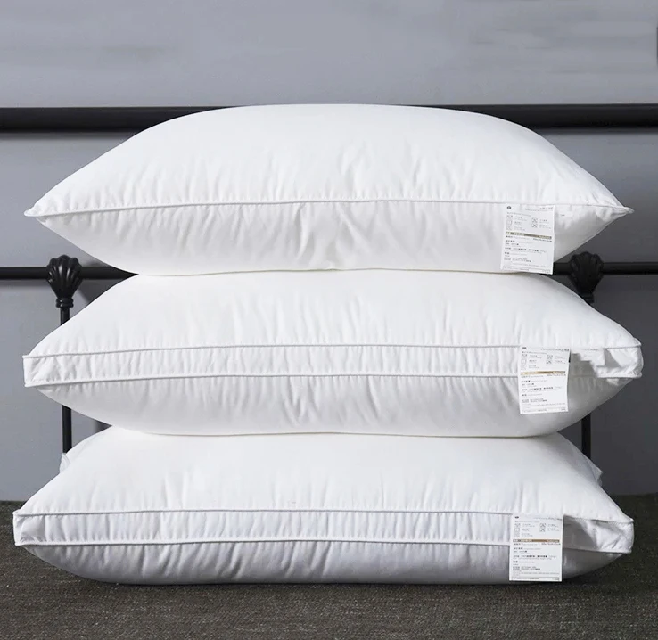 Bed Pillows 45*75 cm Firm Luxury Hotel White Cotton Pillow Case Down Alternative Filling Hotel Pillow for Sleep