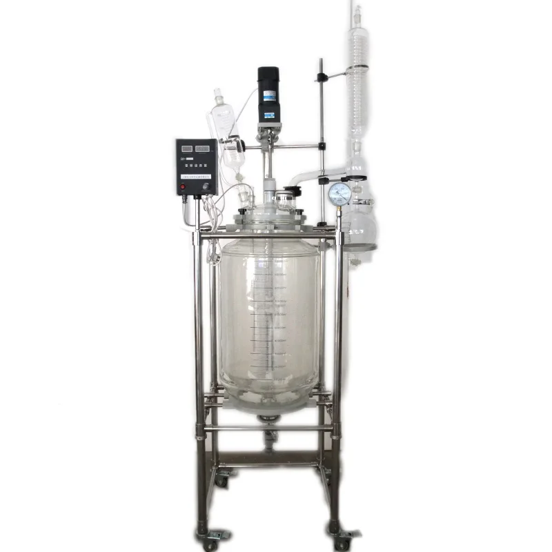 S212 1L 2L 3L 5L  Automatic Lab Vacuum Double Jacketed Glass Chemical Reactor