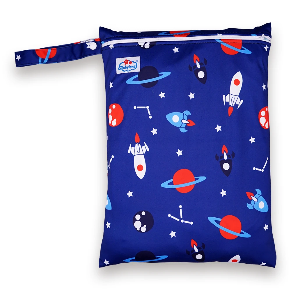 Babyland baby reusable waterproof multi-functional laundry zippered diaper bag  baby nappy wet bag