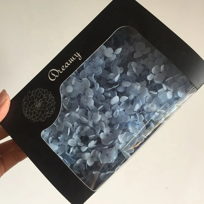 natural longlasting dried hydrangea flowers in boxes