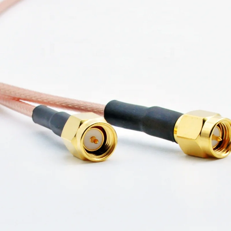 SMA male connector to male connector crimp for RG316 cable assembly