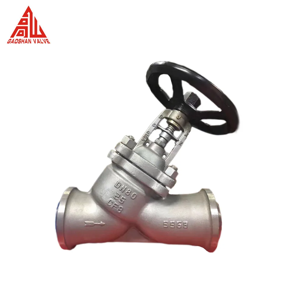 Globe Valve Manual Flange And Butt Welded 3 Inch Y Type Bellow Seals Globe Valve