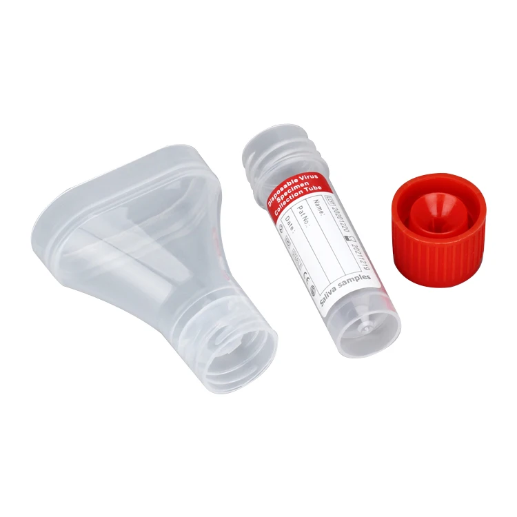 factory price Laboratory Disposable Medical 10ml 5ml Saliva Sample Collector Device Saliva Collection Test Kit