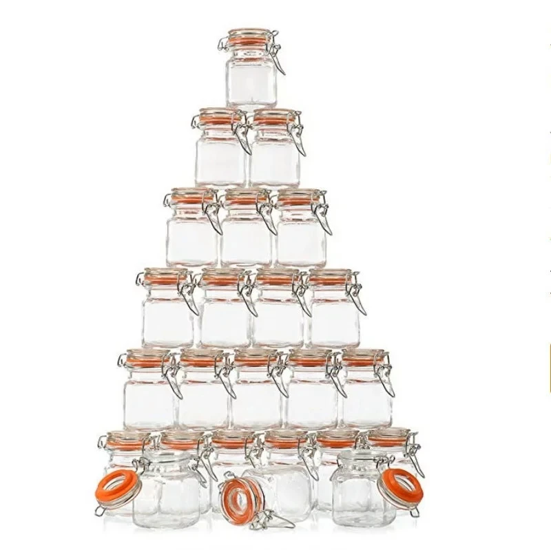 Glass Airtight Kitchen Packaging Storage Apothecary Jar For Spice Seasoning Food