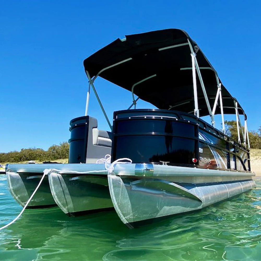 New Kinocean Winter Sports Aluminum Pontoon Boat With Fishing Boat Seats And Kits 2023