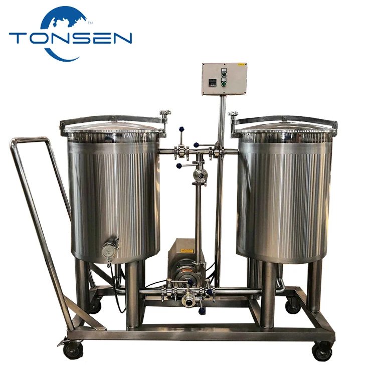 Portable 200liters 100liters 50liters CIP cleaning beer brewing equipment for brewery