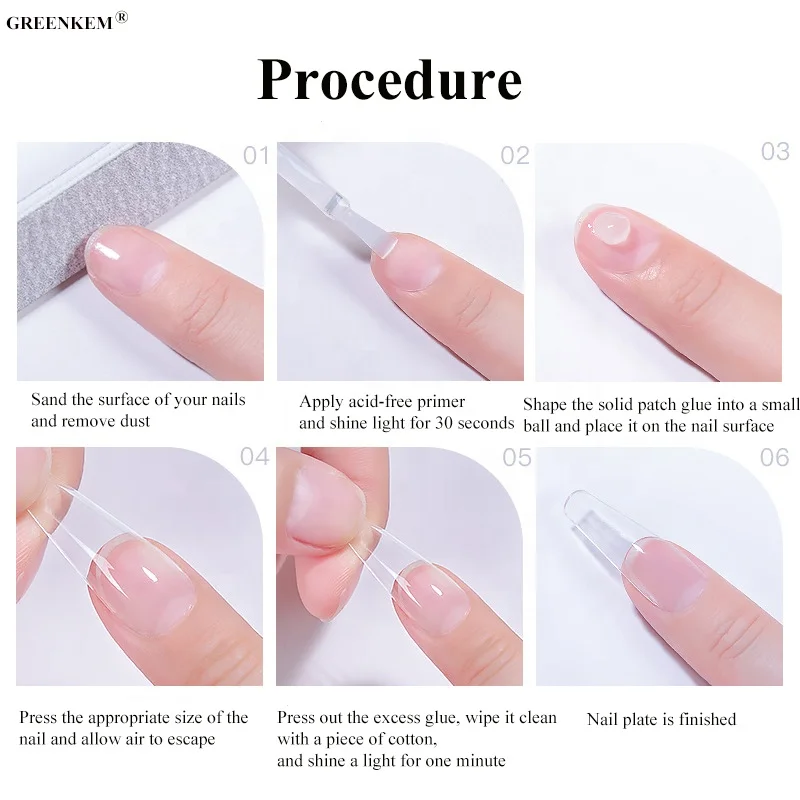 High Quality Professional Clear Glue Soak UV Nail Tips Glue Soft Gel X Nails Extension Tips Gel Solid Nail Tip Glue Gel