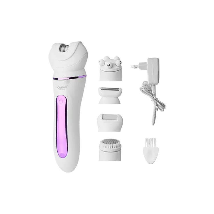 Wholesale Usb Charging Hand Held Epilator Flashlight Design Km-7936 Replaceable Cutter Head Tools Electric Shaver for women