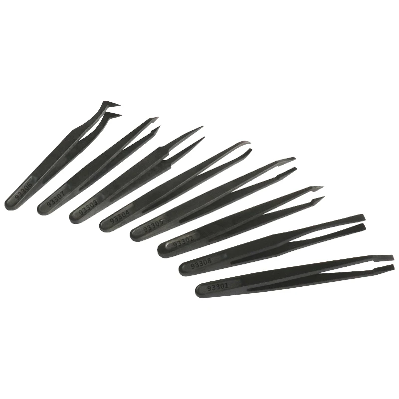 Пластиковый промышленный Пинцет ESD, антистатический пластиковый проводящий пинцет