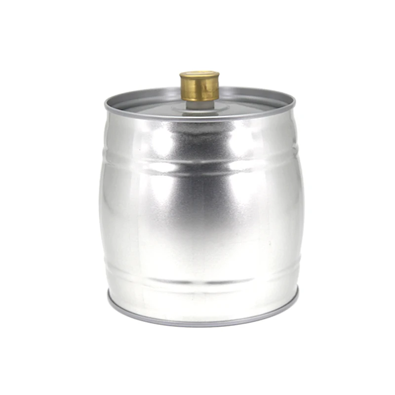 Factory hot sale direct sale 5L mini round stainless steel metal wine barrel with tap