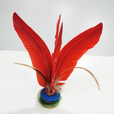 Kick Shuttlecock Chinese Jianzi Colorful Feather Foot Kick Hand Wheel Fancy Feather Shuttlecock Fitness Entertainment