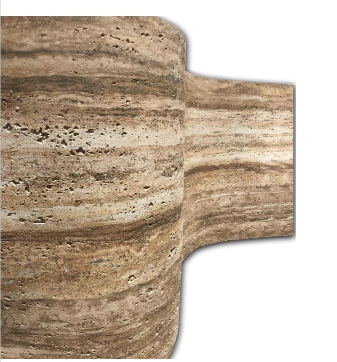 Travertine House Exterior Facing Tiles Porcelain Stone Mcm Fireproof Light Soft Flexible Wall Tile