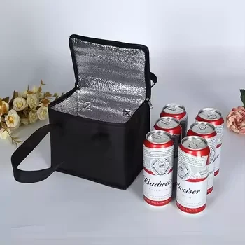 Factory Custom size cheap non woven insulated lunch wine beer food delivery thermal bag with logo print