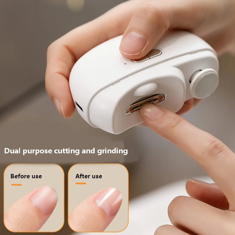 Usb Rechargeable Nail Trimmer Nail File Cutter Electric Nail Plastic handle manicure scissors