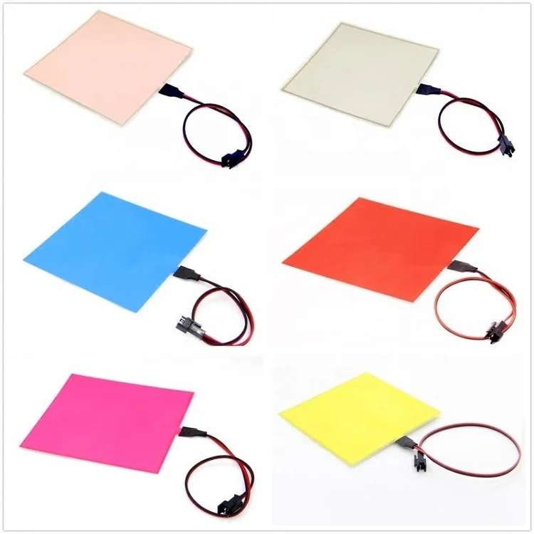 Flexible Customized Cuttable Electroluminescent foil EL Panel Backlight Sheet With DC 12V Inverter