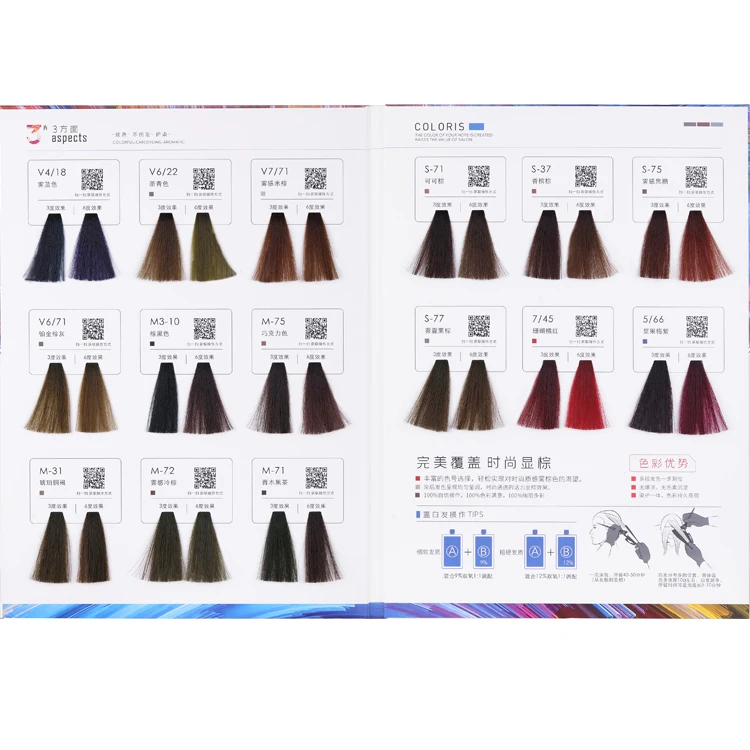Permanent Dye Hair Color Factory more than 30 Colors Available Color Hair Colorant