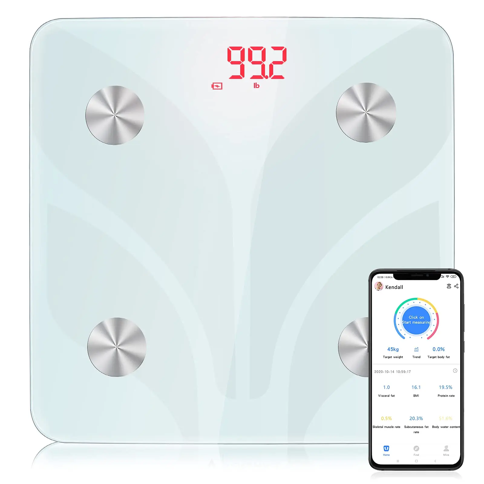 Digital Fat Analyzer Machine fat bathroom weight BMI APP smart personal weighing scales