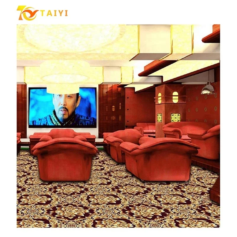 Cinema 3d printed carpet Fire resistant KTV carpet casino carpet