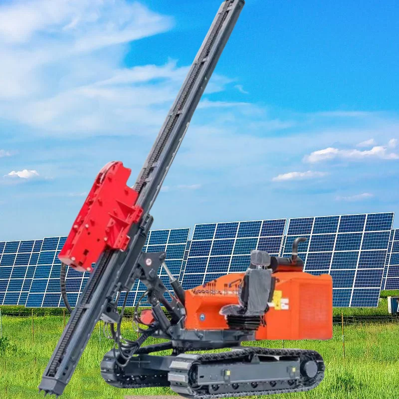 Crawler Solar Pile Driver Solar Pile Driver Piling Machine For Sale Ground Screw Crawler Ramming Machine