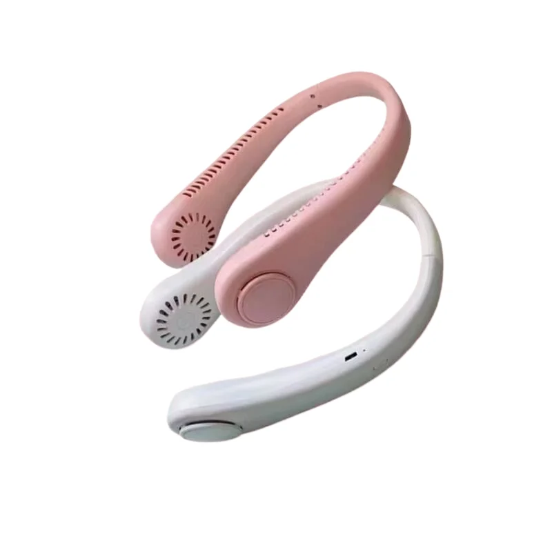 Lightweight Leafless Fan Portable Lazy Person Carry-On Halter Small Fan Headphone Design Neck Fan