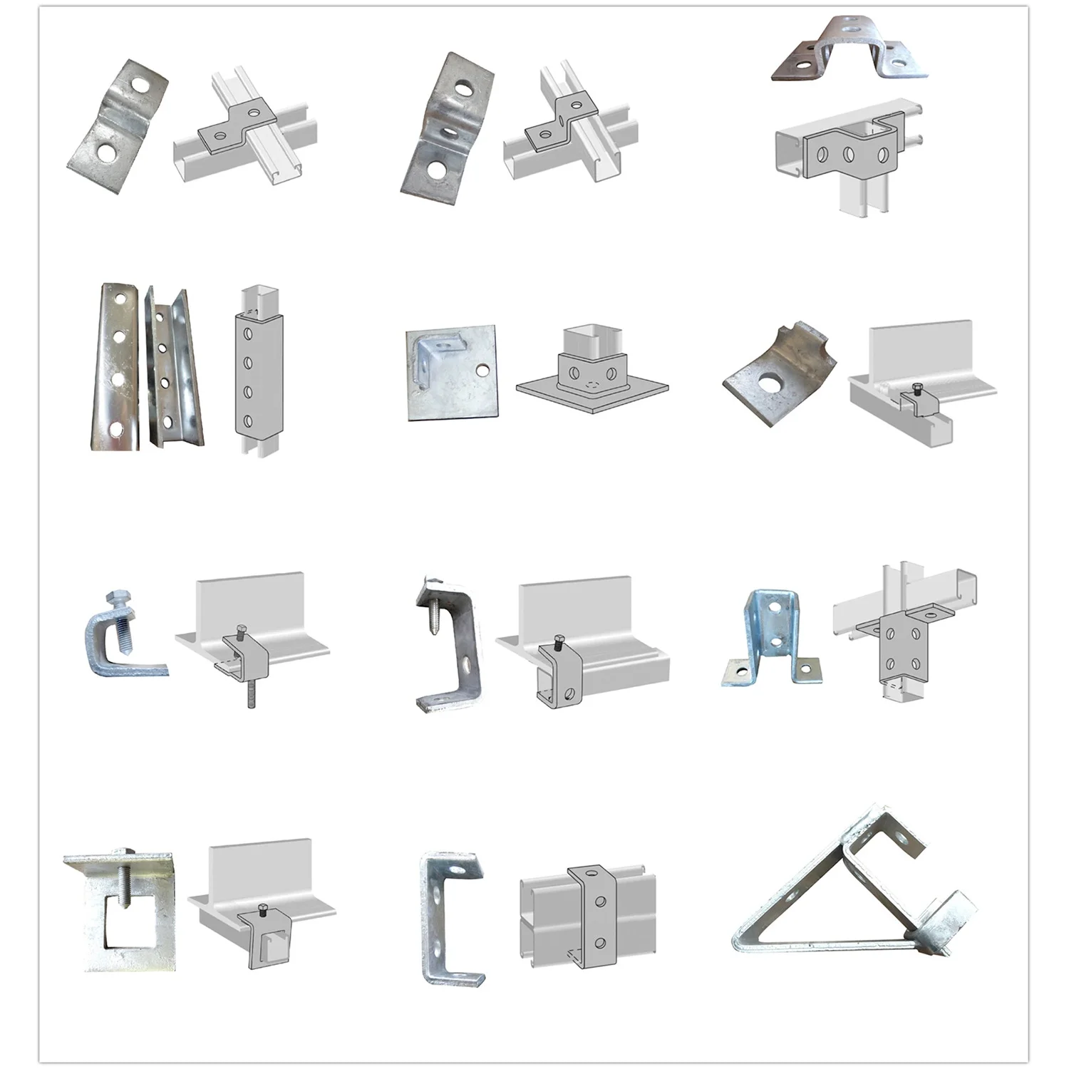 Zinc Plated or HDG Base Plate for Strut Channels