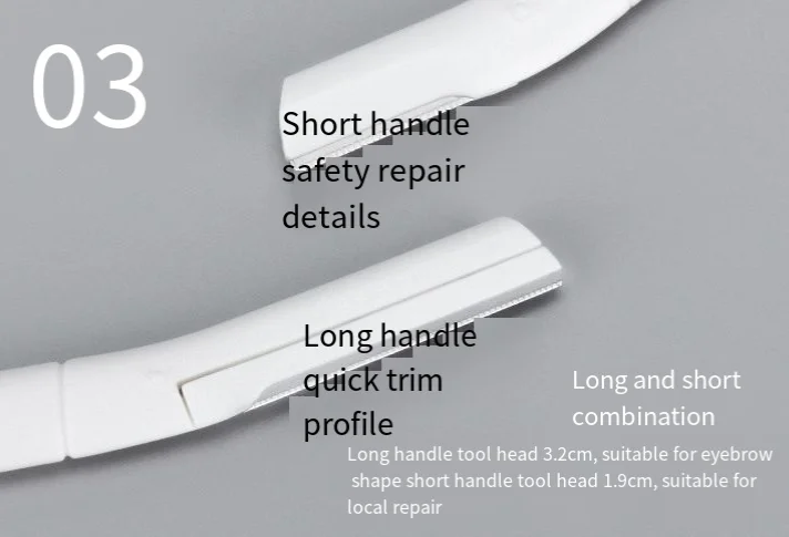 2024 Sale Of 3 Eyebrow Shaving Sets Own Brand Multi-Purpose Exfoliating Eyebrow Shaving Knife