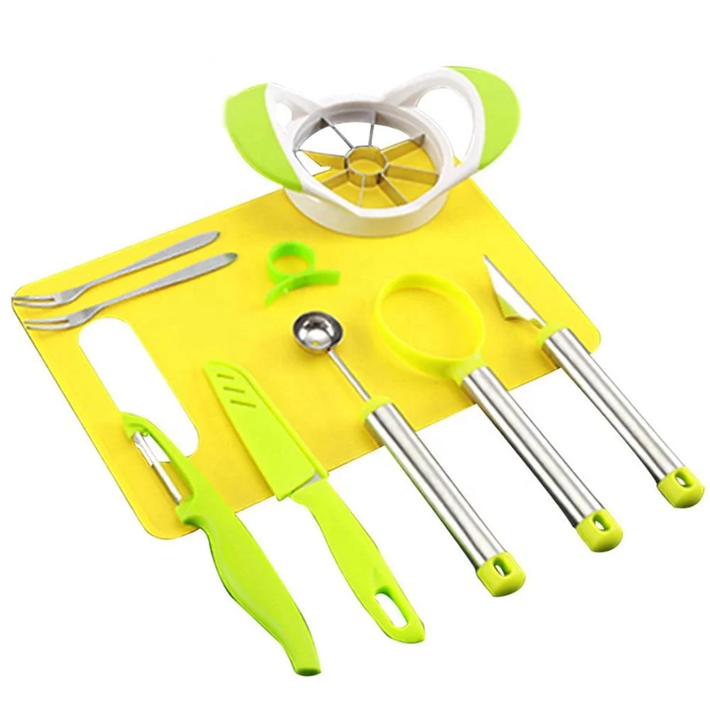 
Kitchen Fruit Carving Garnishing Tool Set Amazon Hot sales Garnish Shape Tool Set/Banana Slicer/Watermelon Slicer Chopping Board 