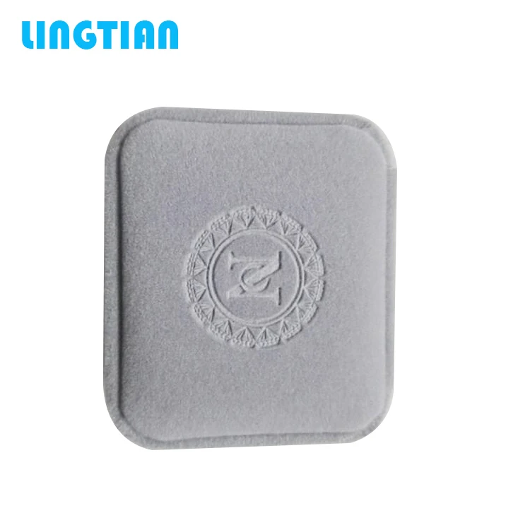Luxury velvet cufflinks ring box with custom logo printed