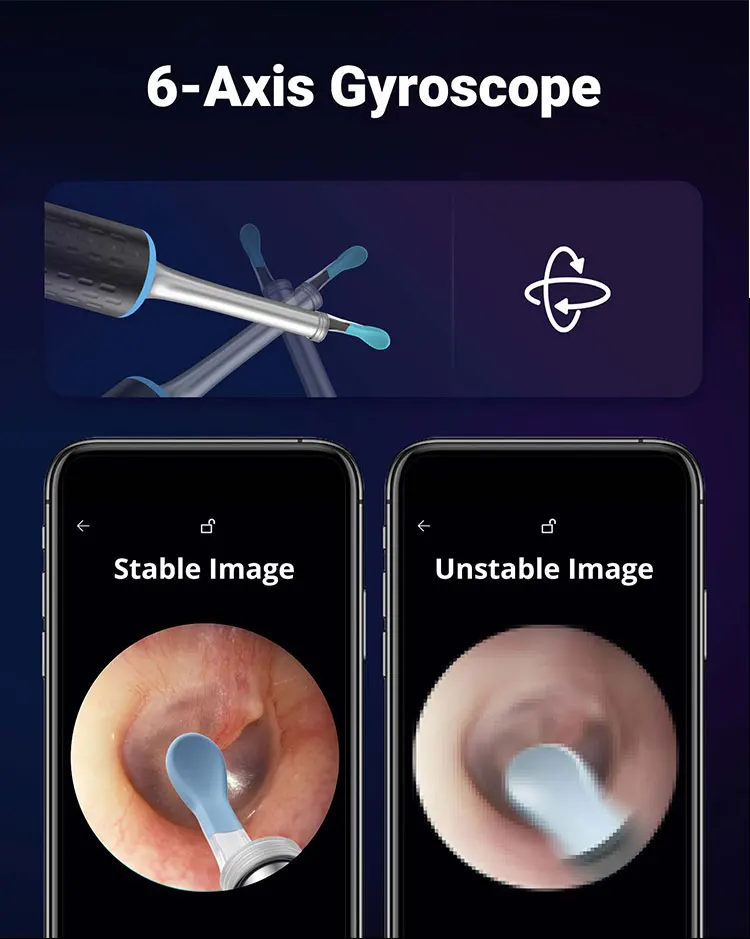 [US Only Limited Promotion][White] P30 smart visual ear wax removal cleaner set with HD waterproof camera kit with a free gift