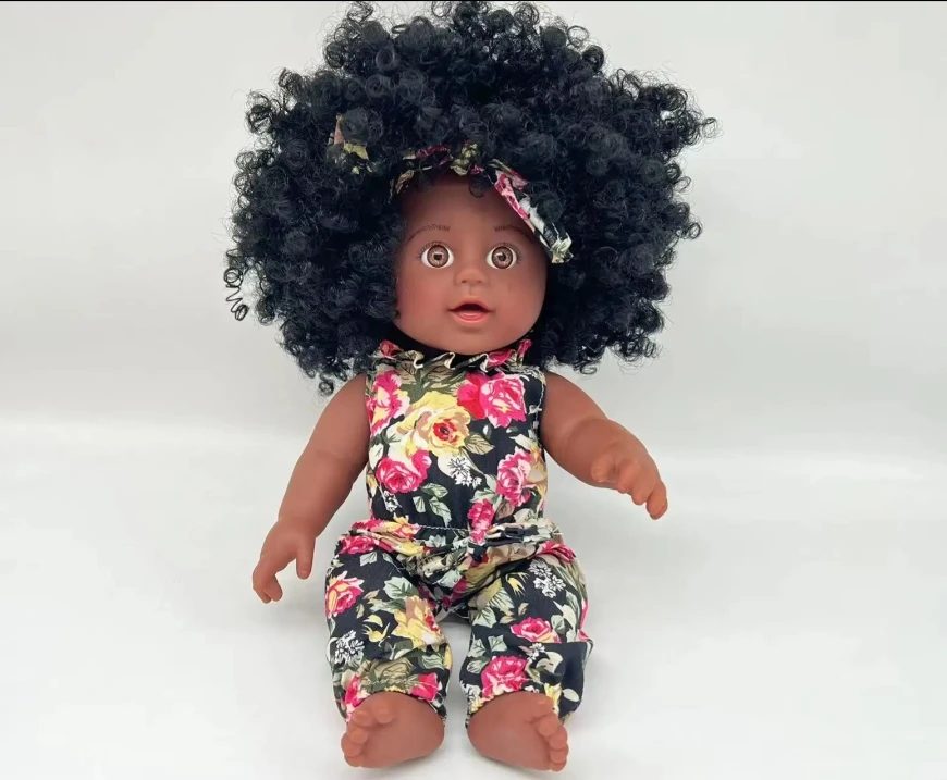 12 INCH FULL SILICON BLACK GIRL DOLL  FOR KIDS AGE 3+