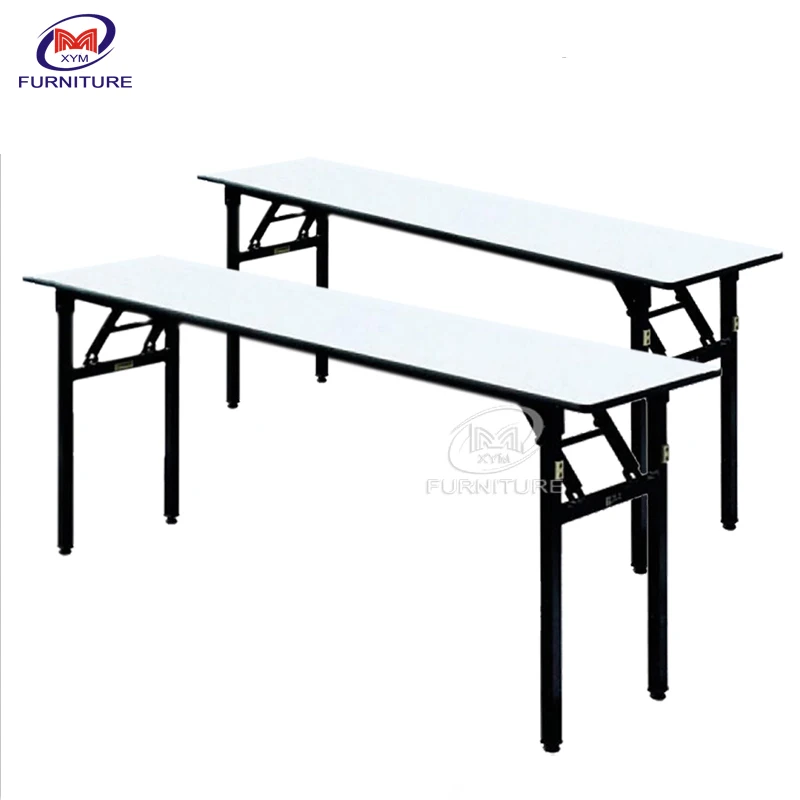 Rectangular Events Folding Legs PVC Banquet Table Modern Hotel Furniture Hotel Plywood Durable Square 6 Foot Iron Wedding 20pcs
