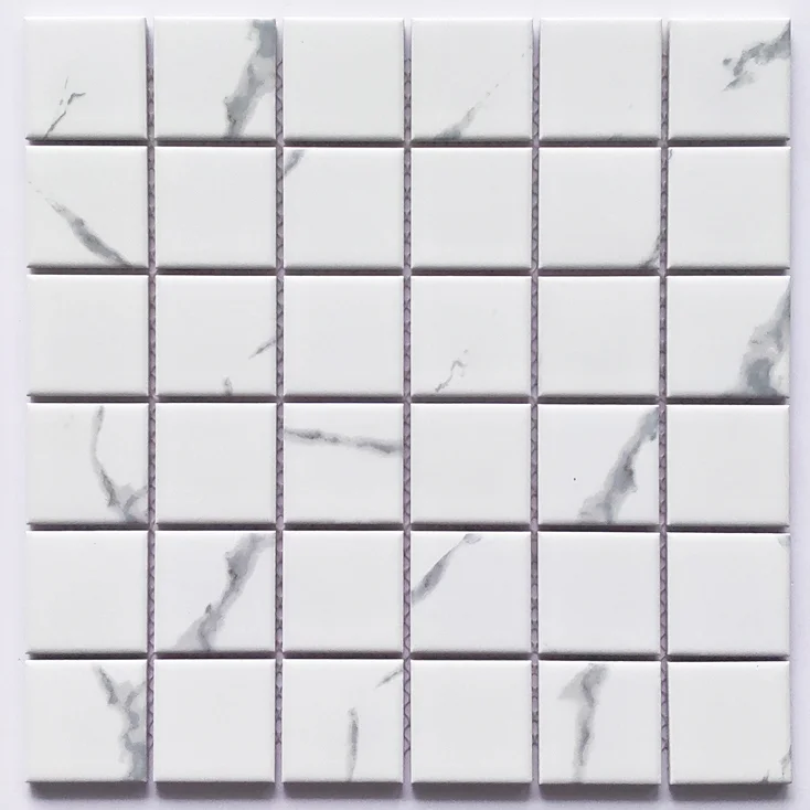 Marble mosaic tiles for floor and wall with different size and colors interior decoration net paste stones