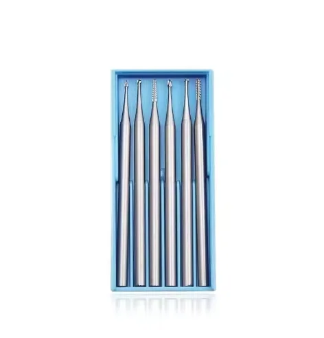 YH 2.35 mm 6 Pcs/Set Needle Drill Tool Tungsten Steel Wood Drill Bit Jewelry Carving Concave Rotary Burr
