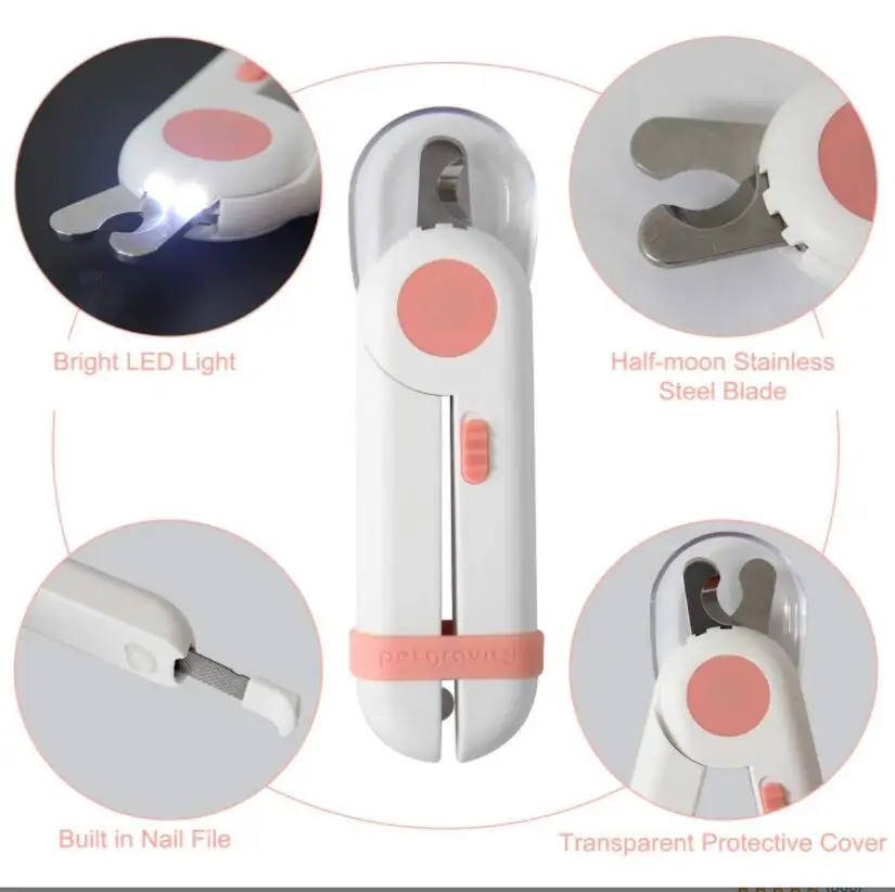 
Avoid Over-Cutting Led Dog Nail Clippers,Cat Nail Clipper, Pet Grooming Nail Tool 