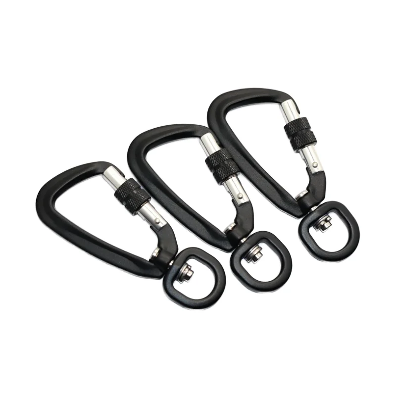 Aluminum alloy rotating carabiner, camping and travel special carabiner