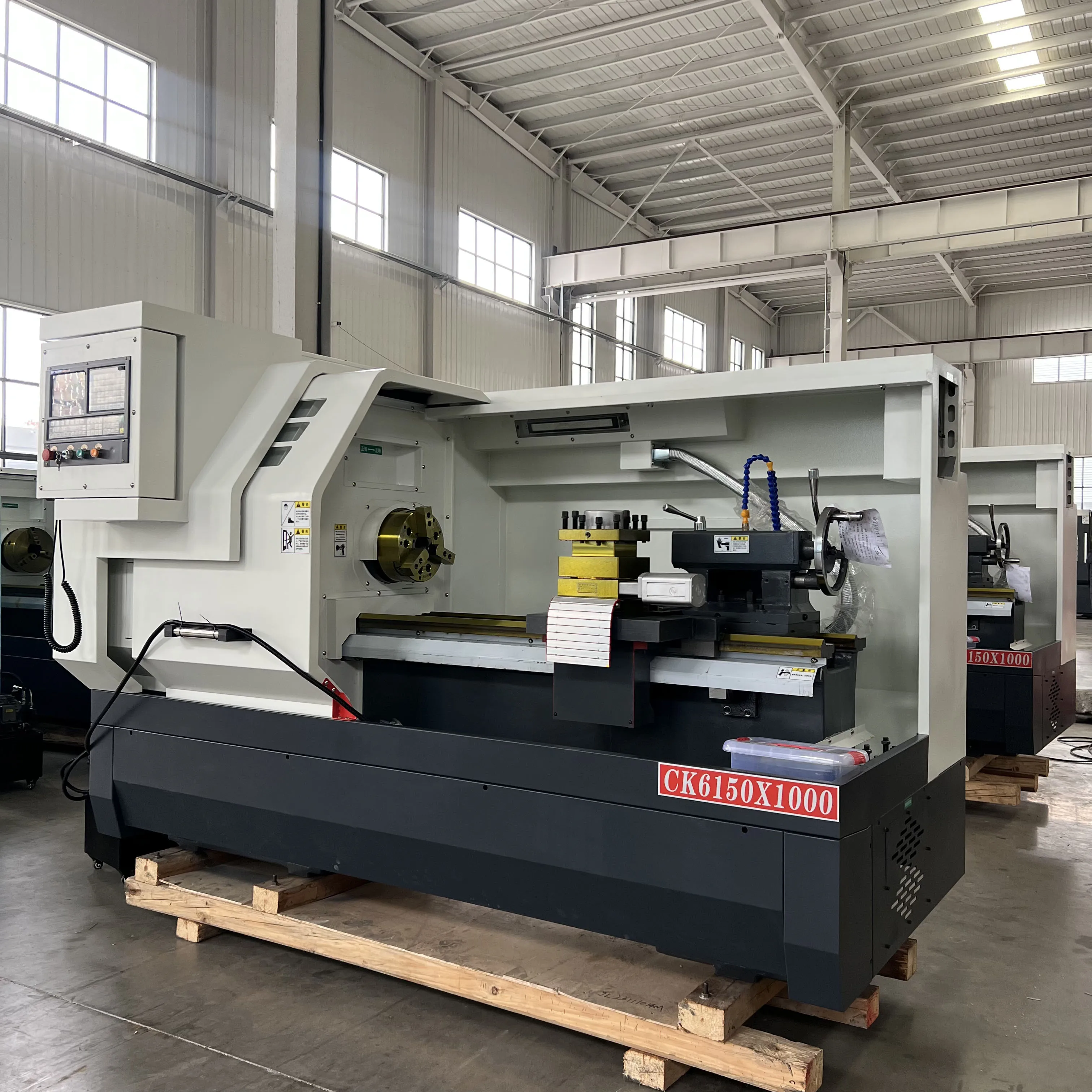 High quality automatic flat bed lathe machine for metal industry processing