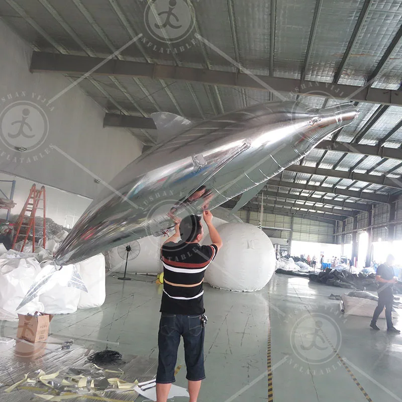Remote Control Inflatable Flying Dolphin Custom for Shopping Mall Events